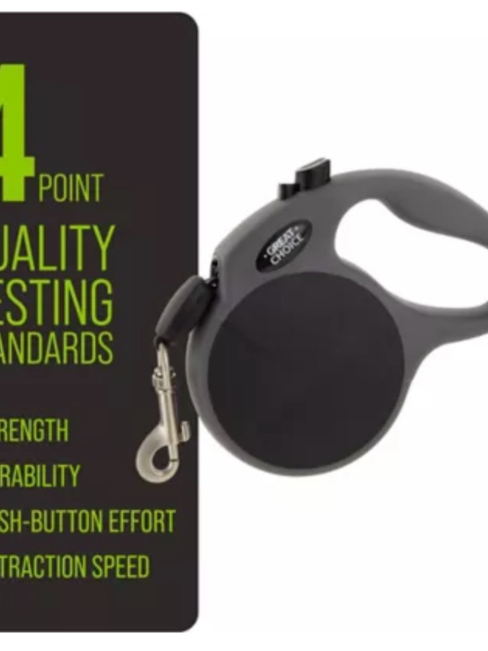 Retractable Dog Leash in Charcoal Gray